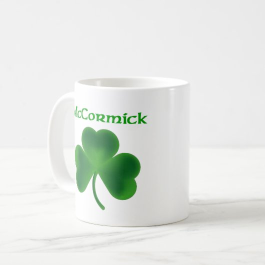 McCormick Kleeblatt Kaffeetasse (Vorderseite Links)
