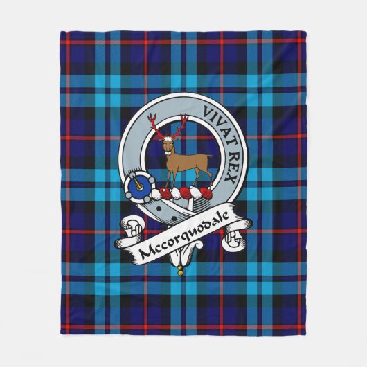 McCorquodale Clan Abzeichen Tartan Kariert Fleecedecke (Vorderseite)