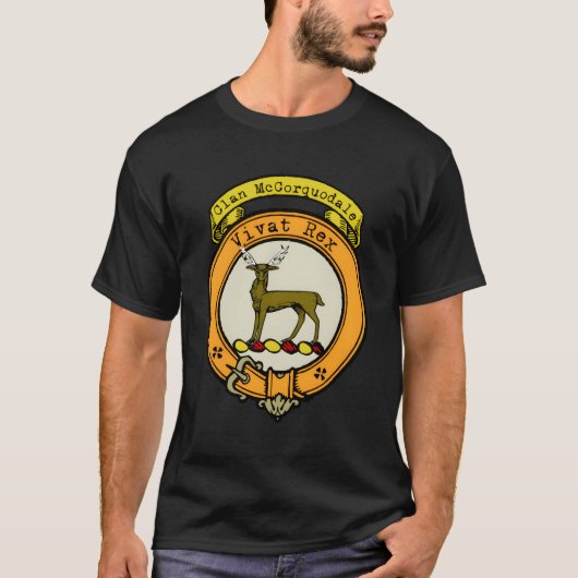 Mccorquodale Clan Schottisches Wappen T-Shirt (Vorderseite)