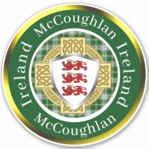 McCoughlan Shield & Celtic Cross Personalisiert Aufkleber