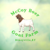 McCoy Boer Goat Farm Fensteraufkleber (Blatt 3)