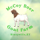 McCoy Boer Goat Farm Fensteraufkleber (Blatt 3)