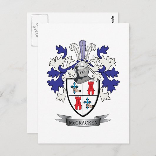 McCracken-Familienwappen-Wappen Postkarte (Vorne/Hinten)