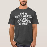 MCCRACKEN Funny Surname Family Tree Birthday T-Shirt<br><div class="desc">MCCRACKEN Funny Surname Family Tree Birthday . Check out our birthday t shirt selection for the very best in unique or custom,  handmade pieces from our shops.</div>