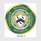 McCullen Shield & Celtic Cross Personalisiert Aufkleber (Blatt)