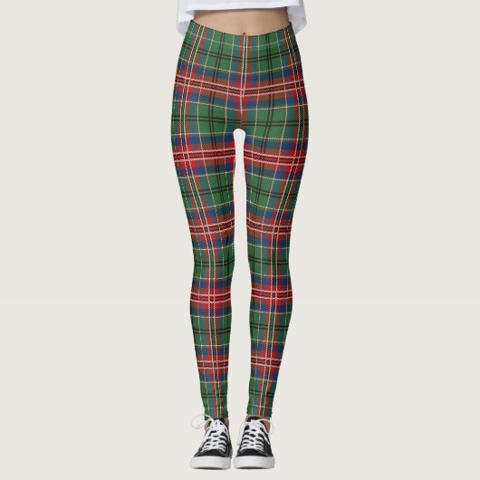 McCulloch Kariert Tartan Scottish Clan Pattern Leggings (Vorderseite)