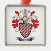 McCullough Familienwappen-Wappen Silbernes Ornament (Vorne)