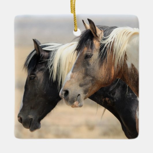 McCullough Peaks Reisende Wild Horse Keramik Ornam Keramikornament (Vorderseite)