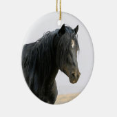 McCullough Peaks Wild Horse Jet Stream Keramik Orn Ornament (Rechts)