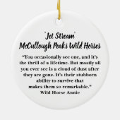 McCullough Peaks Wild Horse Jet Stream Keramik Orn Ornament (Hinten)