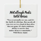 McCullough Peaks Wild Horse Keramik Ornament (Rückseite)