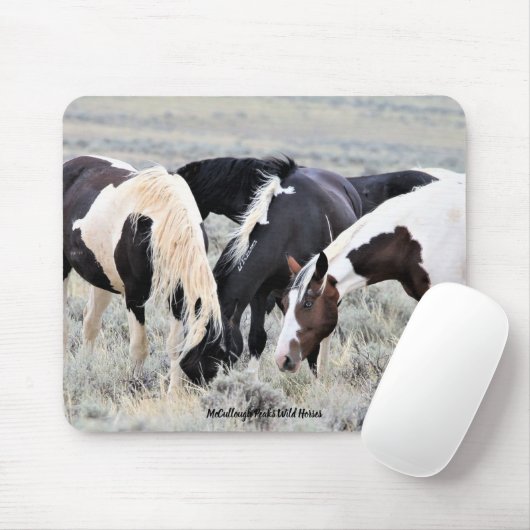 McCullough Peaks Wild Horses Mousepad (Mit Mouse)