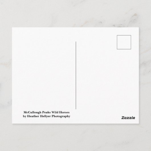 McCullough Peaks Wild Horses Postkarte (Rückseite)