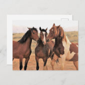 McCullough Peaks Wild Horses Postkarte (Vorne/Hinten)