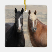 McCullough Peaks Wilde Pferde Keramik Ornament (Vorderseite)