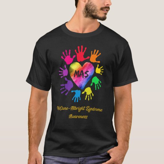 Mccune Albright Syndrome Awareness Hands T-Shirt (Vorderseite)