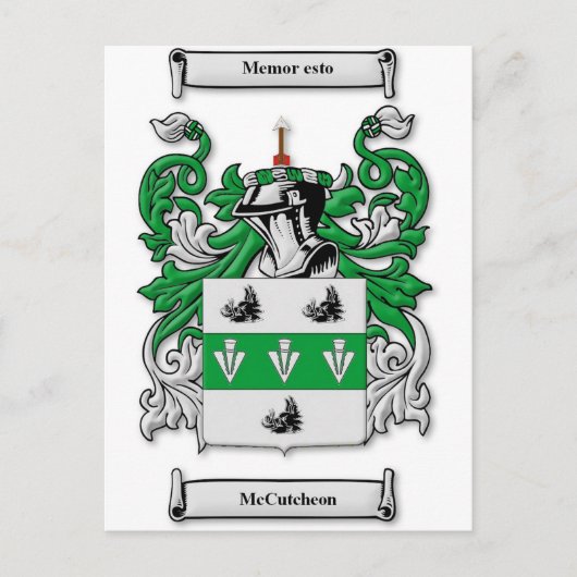 McCutcheon-Wappen Postkarte (Vorderseite)