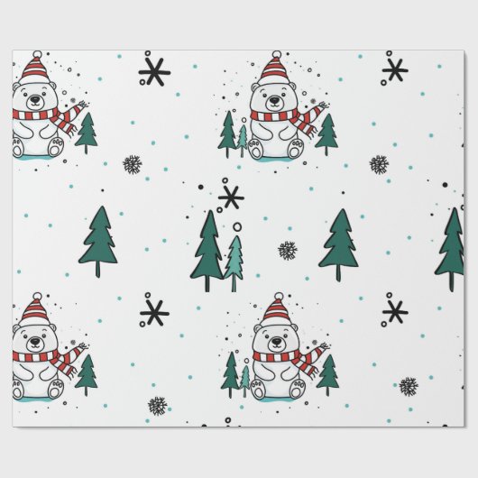 MCD Polar Bear Geschenkpapier (Flach)