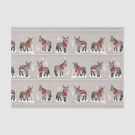 MCD Winter Donkeys - Tissue Paper Seidenpapier (Vorderseite)