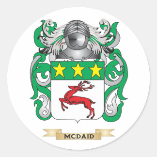 McDaid-Wappen (Familienwappen) Runder Aufkleber