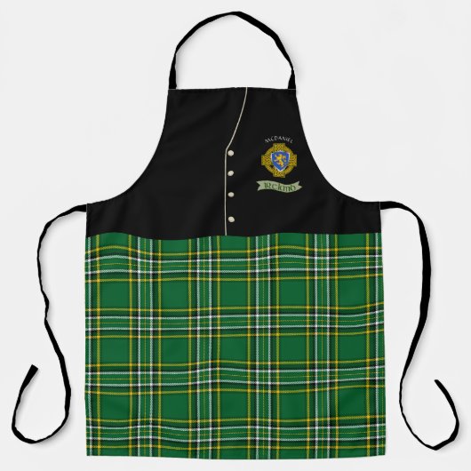 McDaniel Irish Shield/Tartan Personalisiert Kilt Schürze (Vorderseite)