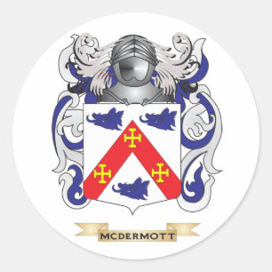 McDermott-Wappen (Familienwappen) Runder Aufkleber