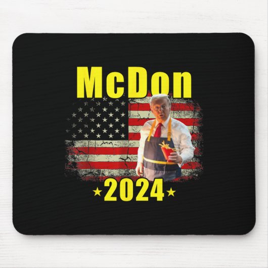 Mcdon 2024 Funny Donald Trump French Fry Cooking F Mousepad (Vorne)