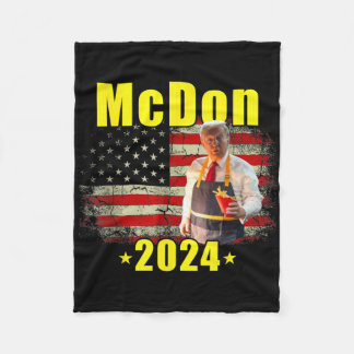 Mcdon 2024 Lustig Donald Trump Pommes Frites Koche Fleecedecke