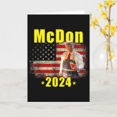 Mcdon 2024 Lustiger Donald Trump Pommes Frites Koc Karte (Gelbe Blume)