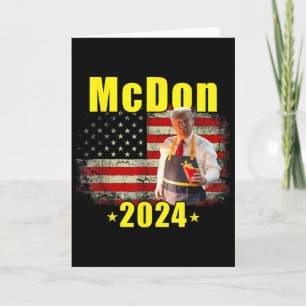 Mcdon Lustig Donald Trump Pommes Frites Kochen Fri Karte