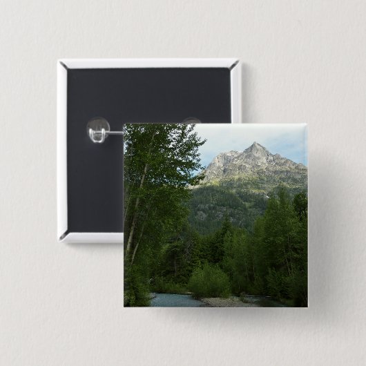 McDonald Creek im Glacier-Nationalpark Button (Vorne & Hinten)