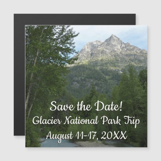 McDonald Creek im Glacier-Nationalpark Magnetkarte (Vorne/Hinten)