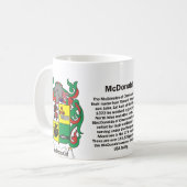 McDonald-Familienwappen auf einer Tasse (Vorderseite Links)