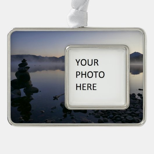McDonald Lake bei Sunrise I Rahmen-Ornament Silber (Vorderseite)