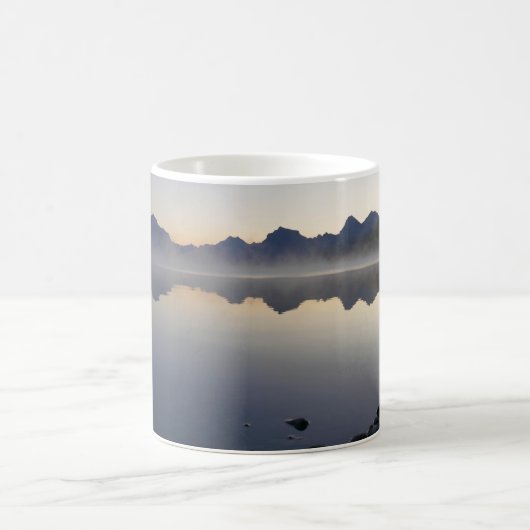 McDonald Lake bei Sunrise II Kaffeetasse (Mittel)