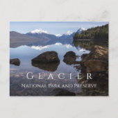 McDonald Lake, Shore, Mountains, Glacier NP Postkarte (Vorderseite)