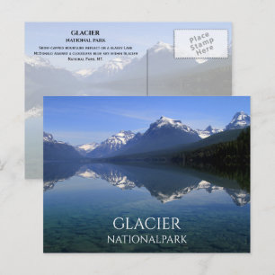 McDonald-See, Bergreflexion, Glacier NP Postkarte