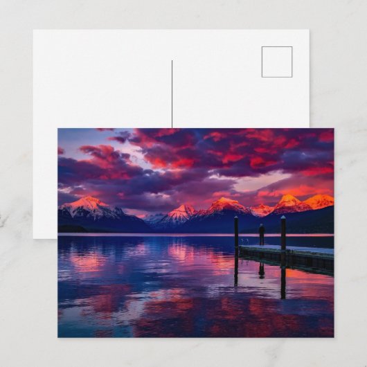 McDonalsee, Montana Postkarte (Vorne/Hinten)