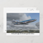 McDonnell Douglas DC-10 von KLM Royal Dutch Airlin Postkarte (Vorne/Hinten)