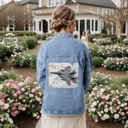 McDonnell Douglas F-15 Eagle Jeansjacke (Hochzeit Rückseite)