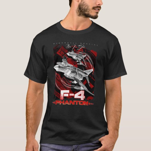 McDonnell Douglas F-4 Phantom USAF Fighterjet T-Shirt (Vorderseite)