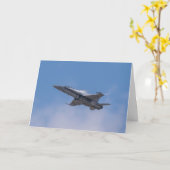 McDonnell Douglas F/A-18 Hornet Grußkarte Karte (Gelbe Blume)