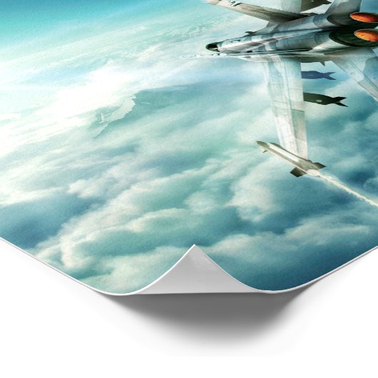 McDonnell Douglas F/A-18 Hornet-Poster Poster (Ecke)