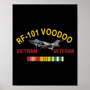 Mcdonnell F-101 Voodoo Vietnam Veteran Rf-101 Vood Poster