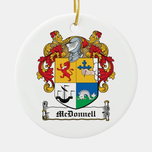 McDonnell-Familienwappen Keramikornament (Vorne)