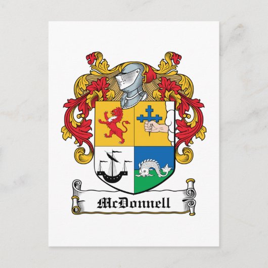 McDonnell-Familienwappen Postkarte (Vorderseite)