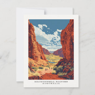 McDonnell Ranges Australia Travel Postcard Postkarte