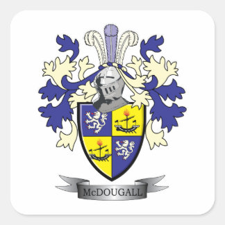McDougall-Familienwappen-Wappen Quadratischer Aufkleber