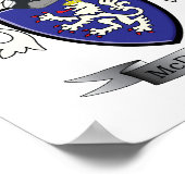 McDowell-Familienwappen-Wappen Poster (Ecke)