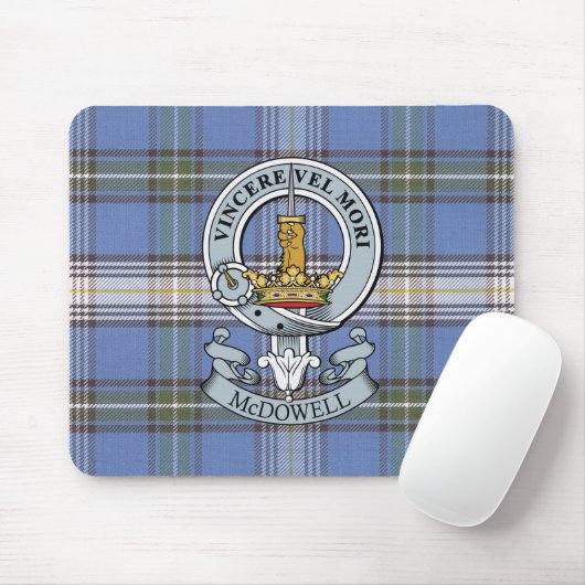 McDowell Wappen + Tartan-Mausunterlage Mousepad (Mit Mouse)